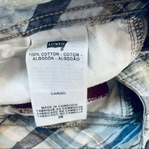 MENS LEVIS CARGO SHORTS Size 36 Multicolor Good Condition - Picture 10 of 10